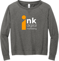 District Women's Featherweight French Terry LS Crewneck- Washed Coal