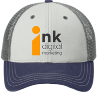 District Tri-Tone Mesh Back Cap- Chrome/New Navy/Charcoal