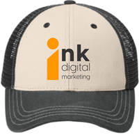 District Tri-Tone Mesh Back Cap- Sandstone/Charcoal/Black
