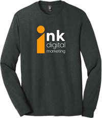 District Perfect Triblend LS Tee- Black Frost