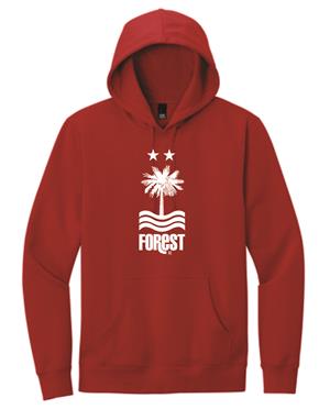 Fan Fleece Hoodie- Red Image